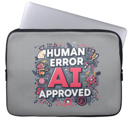 Door Mensen Gemaakte Fout Goedgekeurd door AI Digi Laptop Sleeve