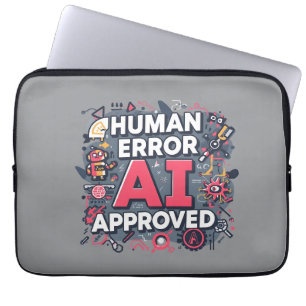 Door Mensen Gemaakte Fout Goedgekeurd door AI Digi Laptop Sleeve