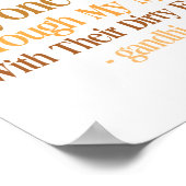 Door mijn achterste citaat Gandhi Poster (Hoek)