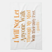 Door mijn gedachten Gandhi Theedoek (Verticaal)