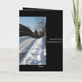 Door mijn raam feestdagen kaart (Achterkant)