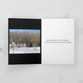 Door mijn raam feestdagen kaart (Binnen)