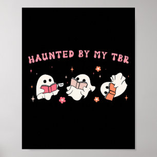 Door mijn Tbr Boo Groovy Schattig spook Grappig Ha Poster
