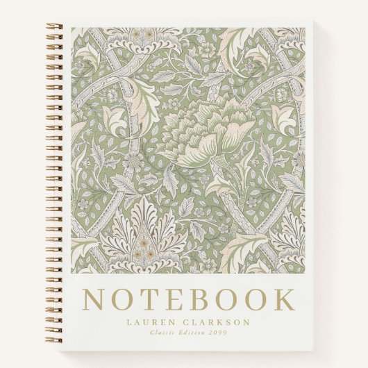 Door Morris geïnspireerd botanisch notitieboek (Voorkant)
