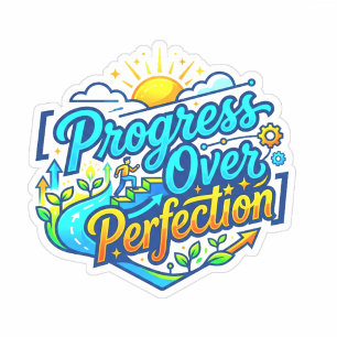 Door Motivational Teacher   Vooruitgang Boven Perf Sticker