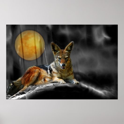 Door motorlicht poster (Voorkant)