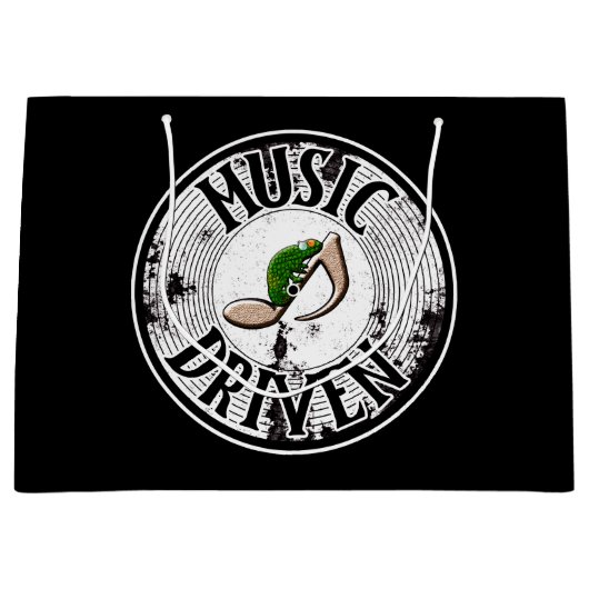 Door muziek aangedreven grote cadeautas (Voorkant)