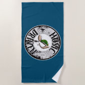 Door muziek aangedreven strandhanddoek strandlaken (Voorkant)