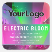 Door neon rave geïnspireerd handgemaakt Etsy-produ Vierkante Sticker (Voorkant)