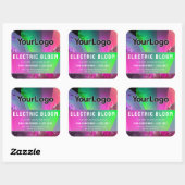 Door neon rave geïnspireerd handgemaakt Etsy-produ Vierkante Sticker (Vel)