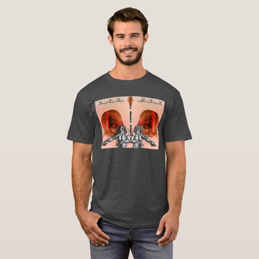 "Door ogen afgrond" Merch T-shirt (Voorkant volledig)