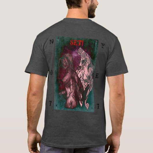 "Door ogen afgrond" Merch T-shirt (Achterkant)