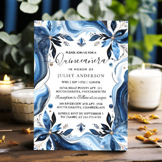 Door Ombre Ivory Ice Sky Gold Royal Blue Quinceane Kaart