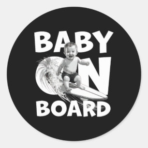 Door On Board Door Surf Op Surfplank Grappige Surf Ronde Sticker