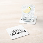 Door ongelukkige omstandigheden ben ik wakker kartonnen onderzetters (Insitu)