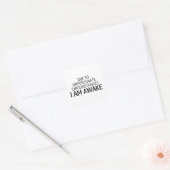 Door ongelukkige omstandigheden ben ik wakker vierkante sticker (Envelop)