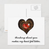 Door over jou te denken, voelt mijn hart zich bete briefkaart (Voorkant / Achterkant)