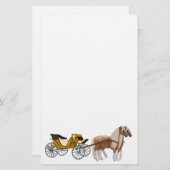 door paarden getrokken goederenstation briefpapier (Voorkant / Achterkant)