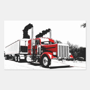 Door Peterbilt v2-stickers blazen Rechthoekige Sticker
