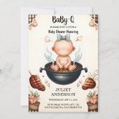 Door Plaid Babyq Fun Food Steak Beef BBQ Baby show Kaart (Voorkant)