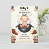 Door Plaid Babyq Fun Food Steak Beef BBQ Baby show Kaart (Staand voorkant)