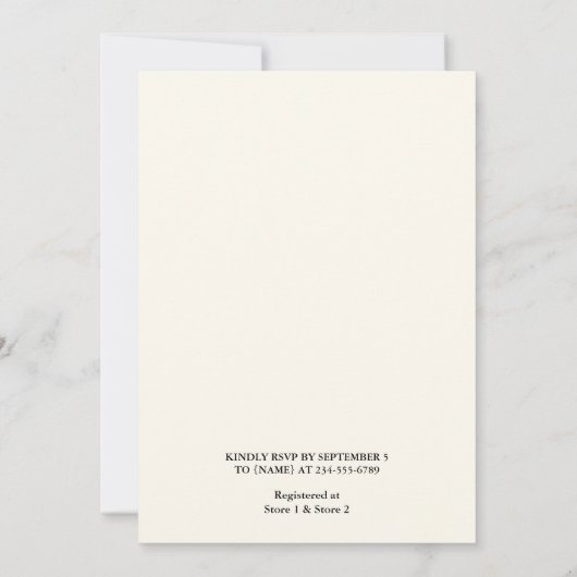 Door Plaid Babyq Fun Food Steak Beef BBQ Baby show Kaart (Achterkant)