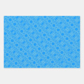 Door planten geïnspireerd geometrisch patroon in b inpakpapier vel (Voorkant 2)