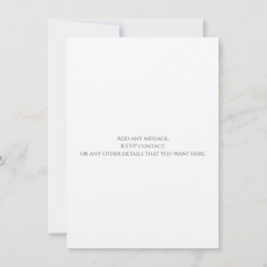 Door potlood getrokken bladeren en uitnodiging voo (Achterkant)