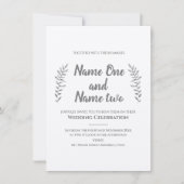 Door potlood getrokken bladeren en uitnodiging voo (Voorkant)