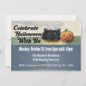 door Pumpkin Fat  Halloween Poem-uitnodigingen Kaart (Achterkant)