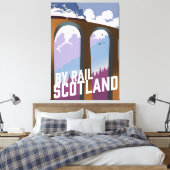 Door Rail Scotland Canvas Afdruk (Insitu (Slaapkamer))