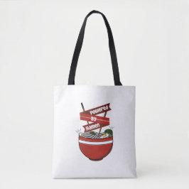 door ramen aangedreven tote bag