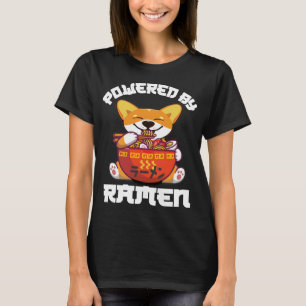 DOOR RAMEN BEVOEGDE CORGI   Kawaii Corgi Eating Ra T-shirt
