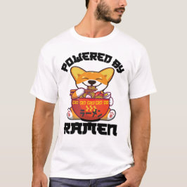 DOOR RAMEN BEVOEGDE CORGI | Kawaii Corgi Eating Ra T-shirt