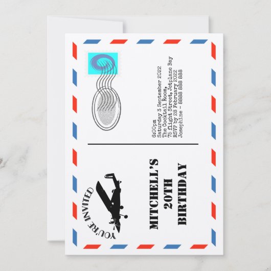 Door reizen geïnspireerde uitnodiging (Voorkant)