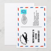 Door reizen geïnspireerde uitnodiging (Voorkant / Achterkant)