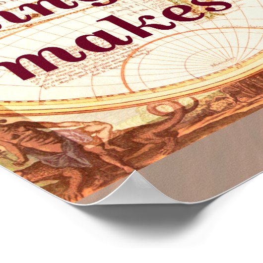 Door reizen wordt u rijker - kunstafdrukken poster (Hoek)