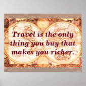 Door reizen wordt u rijker - kunstafdrukken poster (Voorkant)