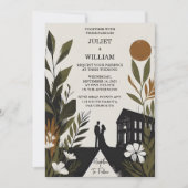 Door Retro 70s 80s Fast Bold Boho Courthouse Bruil Kaart (Voorkant)