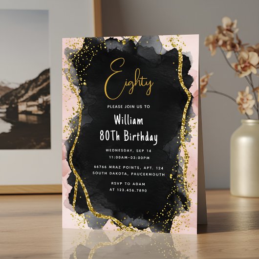 Door Retro Fun Adult Humor Happy Chic 80th Birthda Kaart