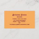 Door Retro geïnspireerd Visitekaartje (Achterkant)