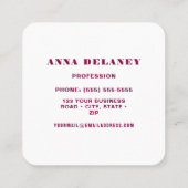 Door Retro geïnspireerd Visitekaartje (Achterkant)