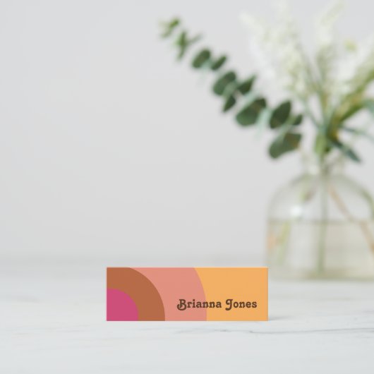 Door Retro geïnspireerd Visitekaartje (Staand voorkant)