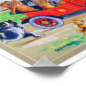 Door Road & Rail in Catland, Louis Wain Poster (Hoek)