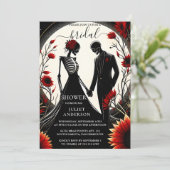 Door Ruby Claret Wit Hart Rood Zwart Vrijgezellenf Kaart (Staand voorkant)