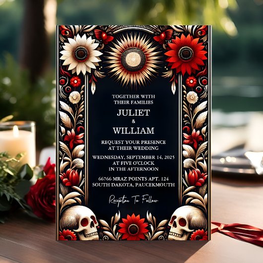 Door Ruby Dikke Claret Wit Hart Rood Zwart Bruilof Kaart