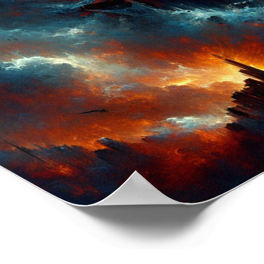 Door ruimte en tijd poster (Hoek)