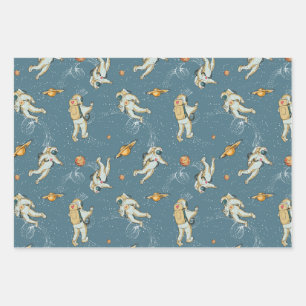 Door ruimte geïnspireerd omlooppapier inpakpapier vel