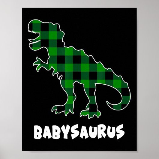 Door Saurus T-rex Dinosauriërs Geruite St. Patrick Poster (Voorkant)