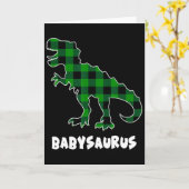 Door Saurus T-rex Dinosauriërs Geruite St Patricks Kaart (Gele Bloem)